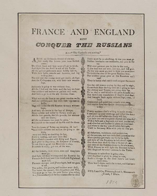 (4) England and France must conquer the Russians