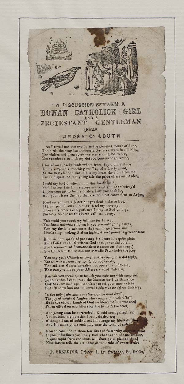 (5) Discuscion [sic] between a Roman Catholic girl and a Protestant gentleman near Ardee Co Louth