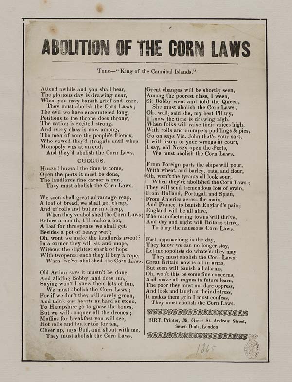 (14) Abolition of the Corn Laws