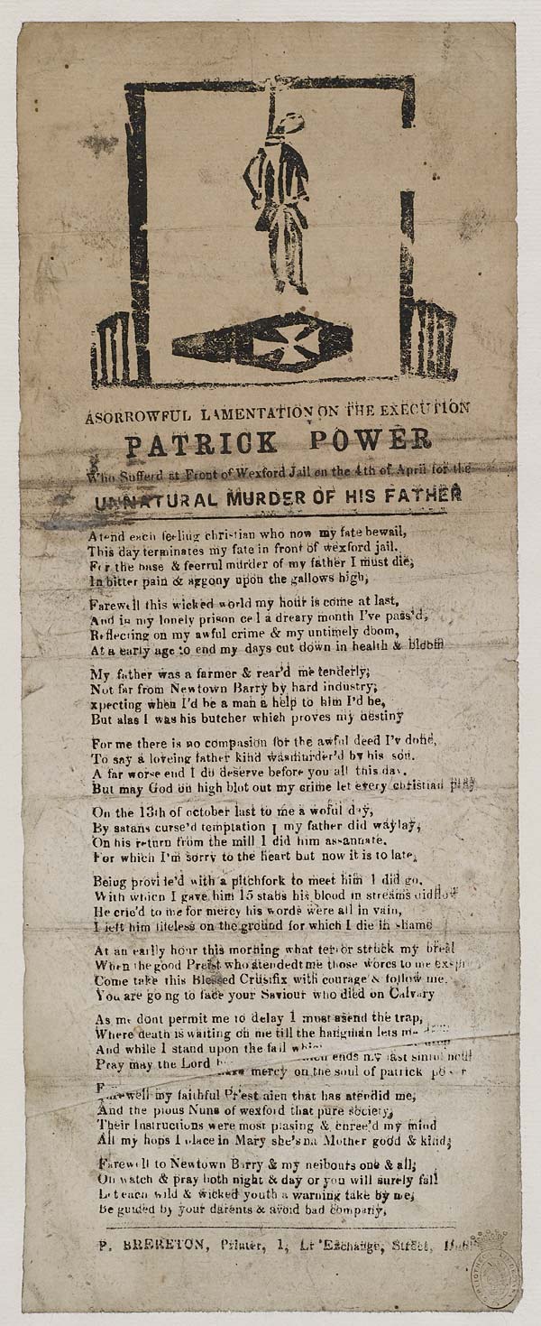 (16) Sorrowful [sic] lamentation on the execution [of] Patrick Power