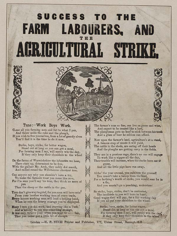 (11) Success to the farm labourers, and the agricultural strike