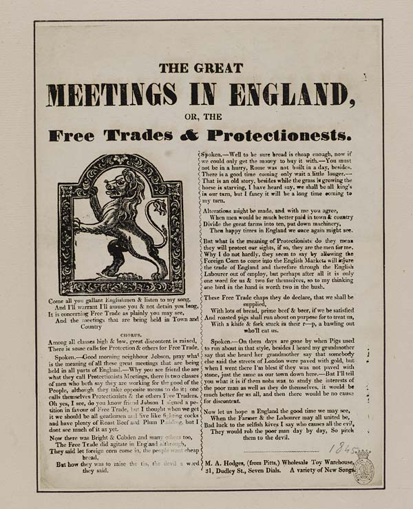 (16) Great meetings in England, or, the free trades & Protectionests [sic]
