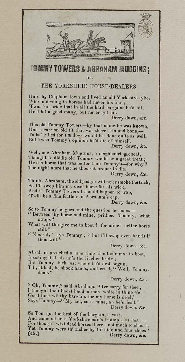 (29) Tommy Towers & Abraham Muggins; or, The Yorkshire horse-dealers