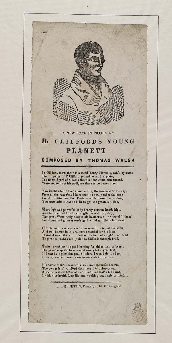 (43) New song in praise of Mr Cliffords Young Planett