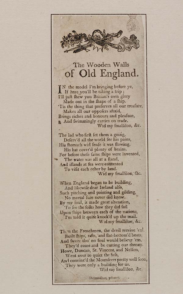 Wooden walls of old England Patriotism English ballads National