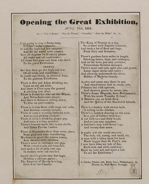 (50) Opening the Great Exhibition, June 10th, 1854