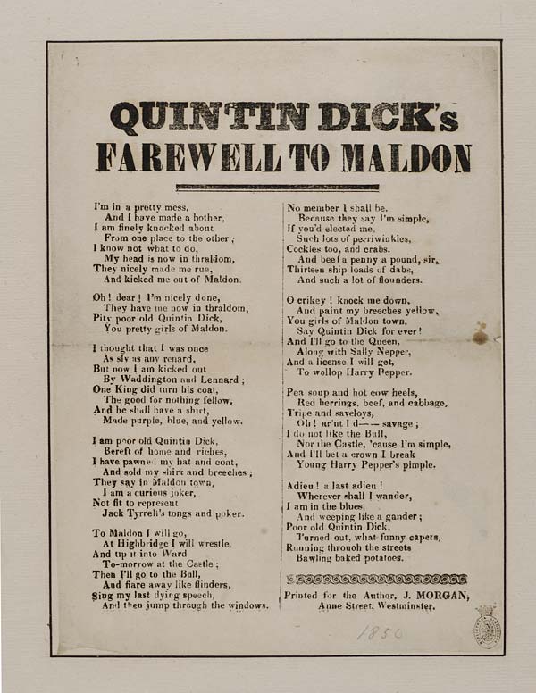 (99) Quintin Dick's farewell to Maldon
