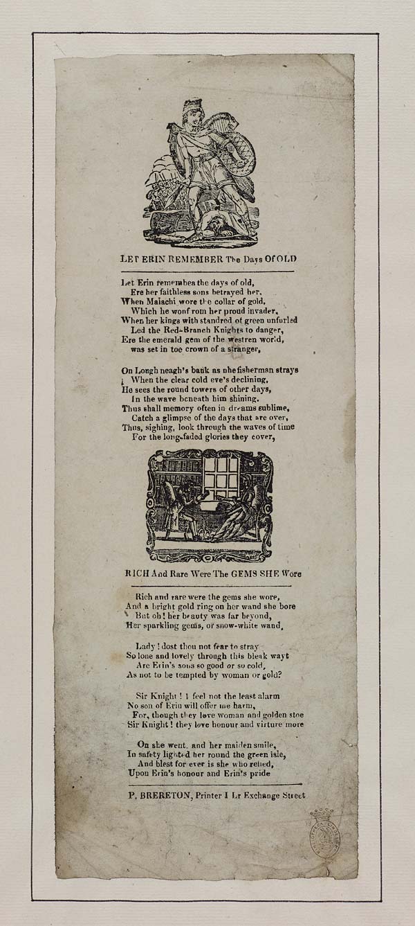 Let Erin remember the days of old - Ireland - English ballads - National  Library of Scotland