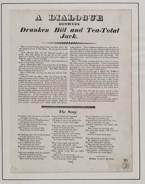 (44) Dialogue between drunken Bill and tea-total Jack