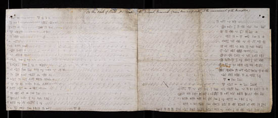 Manuscript transcriptions of cuneiform inscriptions from artefacts found during Sir Austen Henry Layard's excavations at 'Nimroud', 1845-1847 - MS.42353