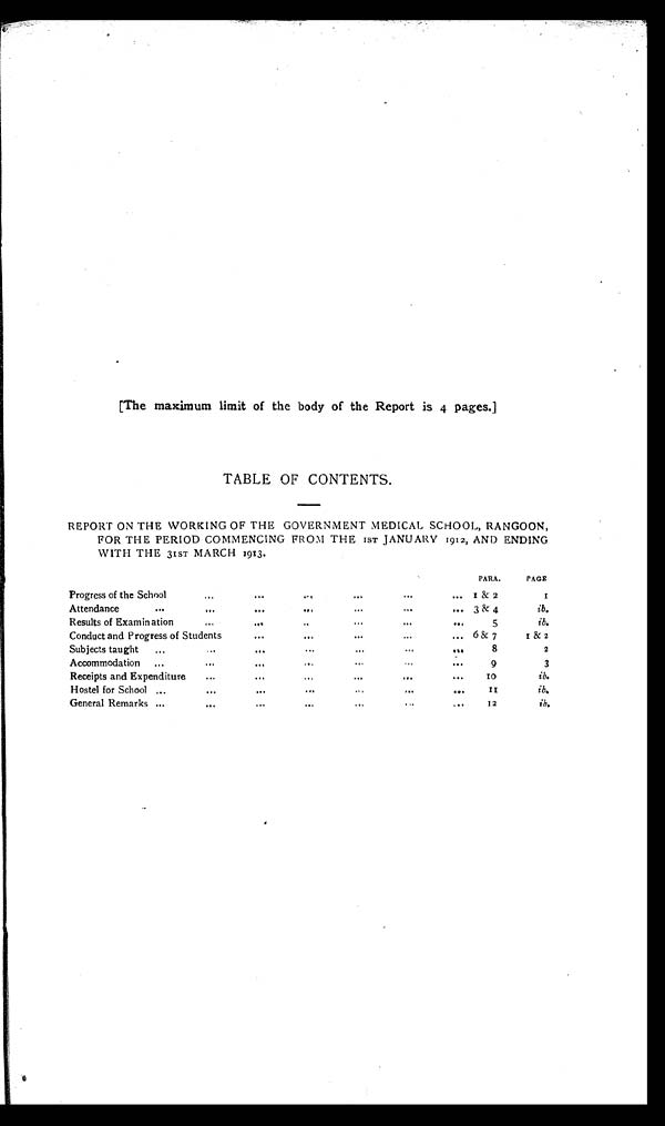 (5) Table of contents