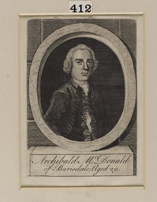 (548) Blaikie.SNPG.3.15 - Archibald McDonald of Barisdale, Aged 29