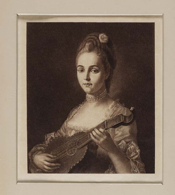(42) Blaikie.SNPG.11.2 - Portrait of Louisa as a young woman, waist up, playing a string instrument