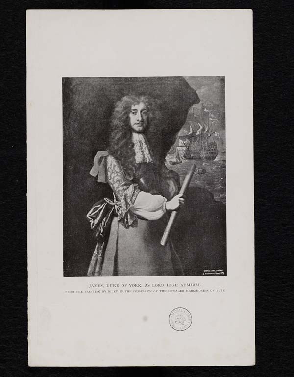 (533) Blaikie.SNPG.24.91 - Photographic reproduction of James VII/II as Duke of York from the painting by Riley owned by the Marchioness of Bute