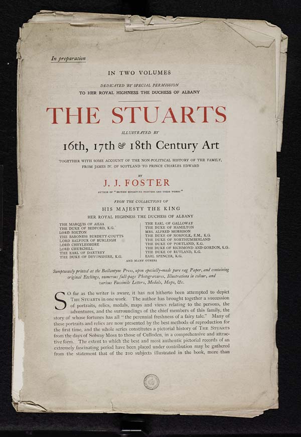 (459) Blaikie.SNPG.24.22 - Stuarts: illustrated by 16th, 17th, 18th century art