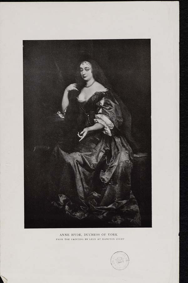 (487) Blaikie.SNPG.24.48 - Anne Hyde, Duchess of York, from the painting by Lely at Hampton Court