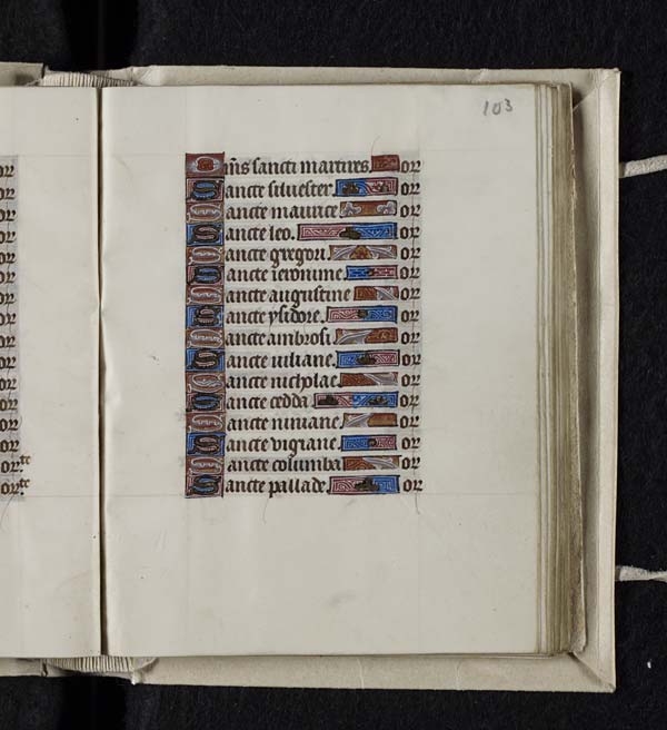 (213) folio 103 recto - Litany of the Saints