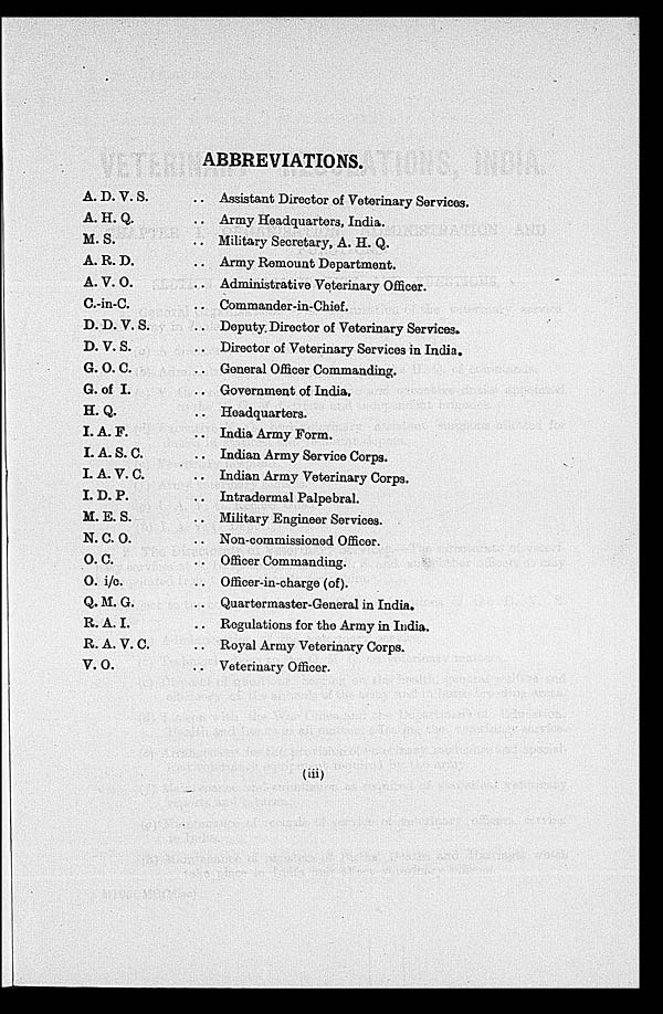 13 Abbreviations Nlsblank Medicine Veterinary Civil Veterinary Departments Army Regulations India Veterinary Veterinary Regulations India 1935 Front Matter Medical History Of British India National Library Of Scotland