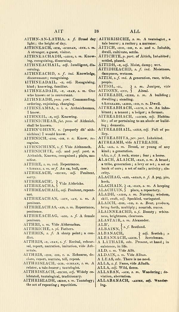 (30) - Blair Collection > Dictionary Of The Gaelic Language - Early ...