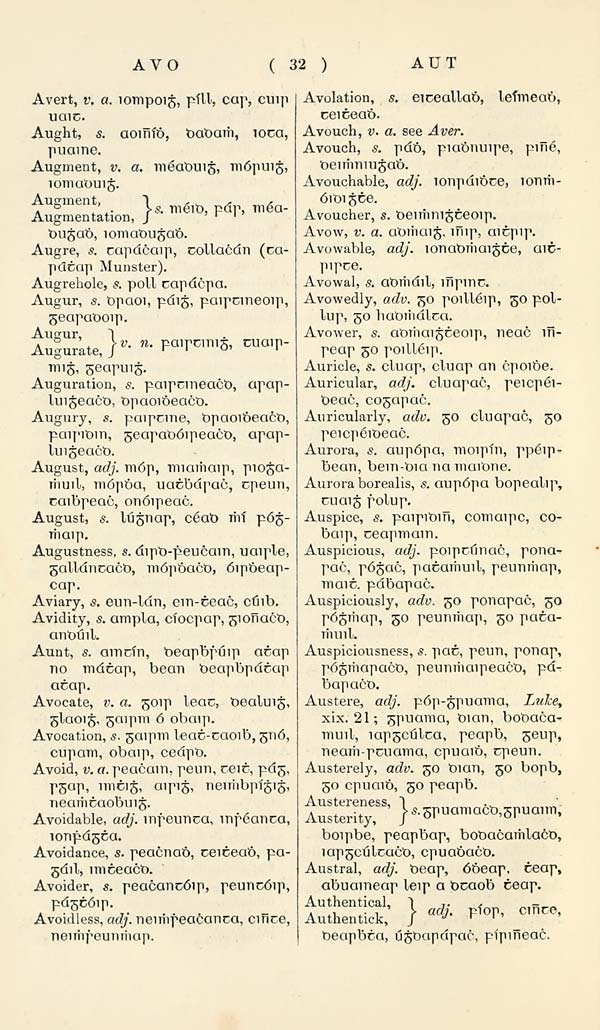 (40) - Blair Collection > English-Irish Dictionary - Early Gaelic Book ...