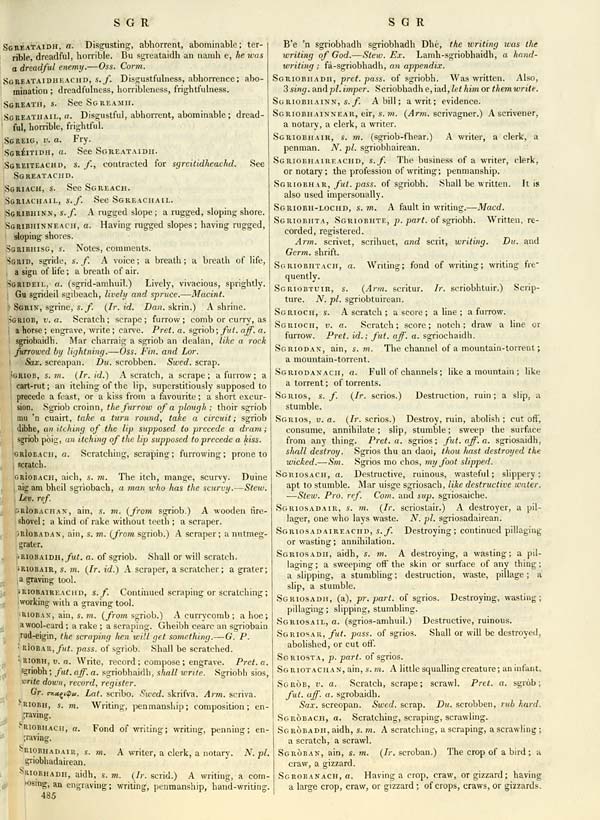 celtic dictionaries