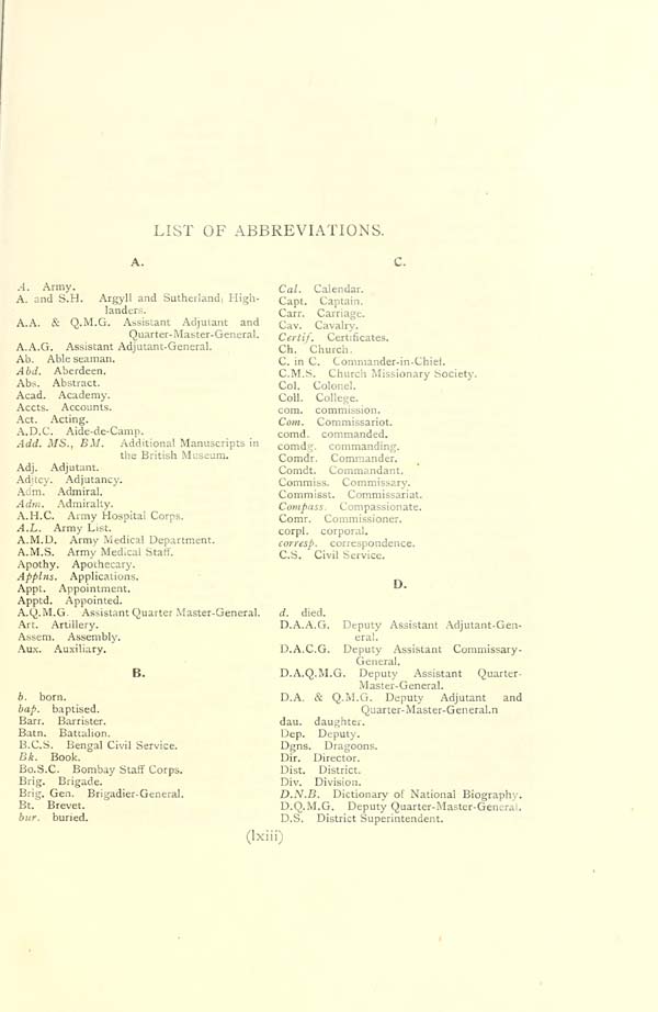 (77) [Page lxiii] - List of abbreviations