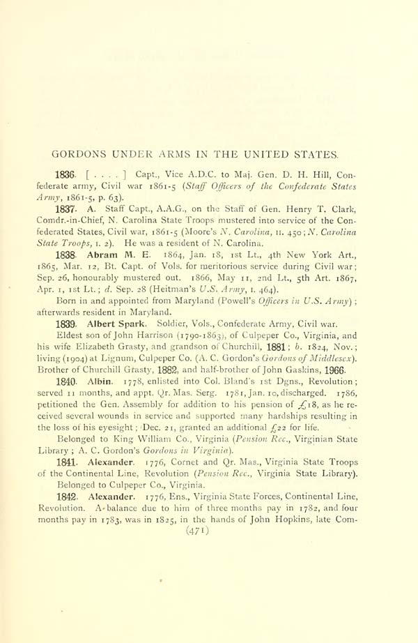 (565) Page 471 - Gordons under arms in the United States