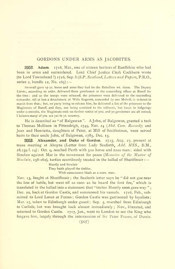 (601) Page 507 - Gordons as Jacobites
