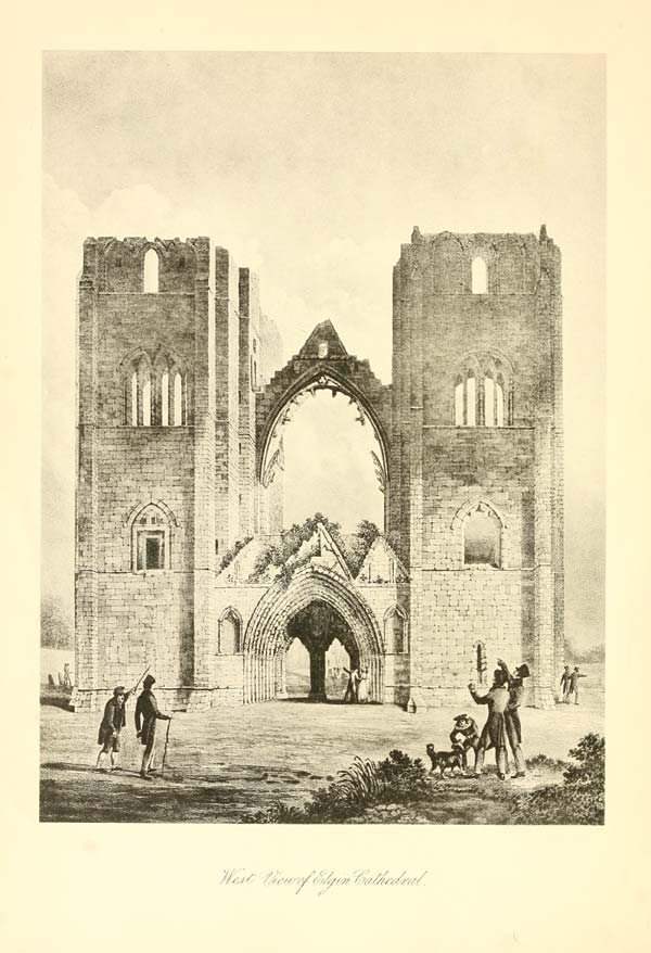 (8) Frontispiece - West view of Elgin Cathedral