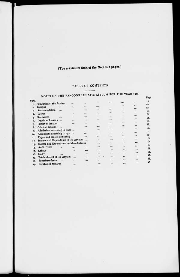 (7) Table of contents - 