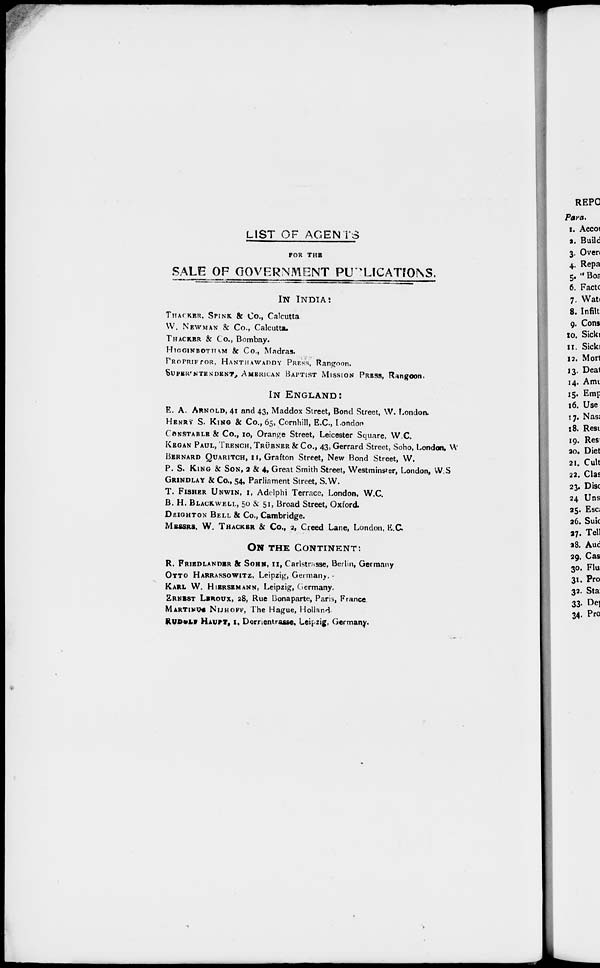 (4) List of agents -
