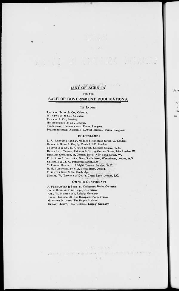 (4) List of agents - 