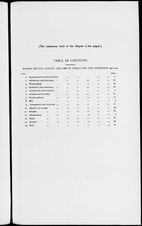 (5) Table of contents - 