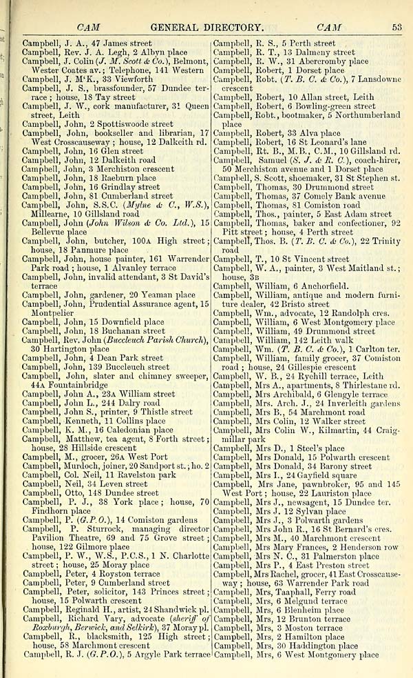 (103) Towns > Edinburgh > 18461975 Post Office Edinburgh and Leith directory > 18991900