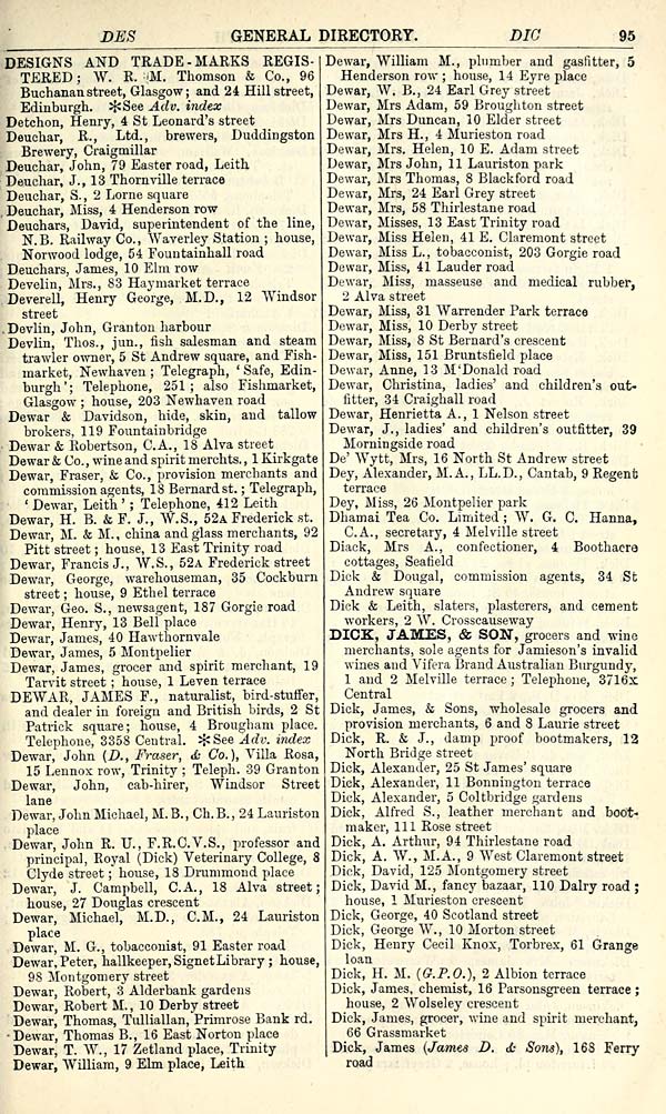 (143) Towns > Edinburgh > 18461975 Post Office Edinburgh and Leith directory > 19081909