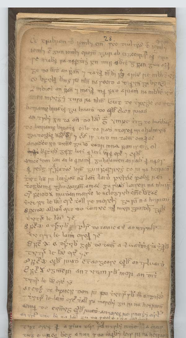 (46) Folio 15 verso (A, p. 28) - "Cath Gabhra", beg. 'Nuar do chualas turas Finn', contd..