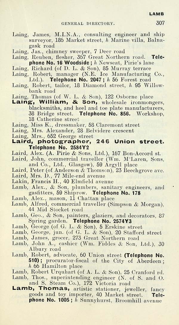 (315) Towns > Aberdeen > 18581912 Post Office Aberdeen directory