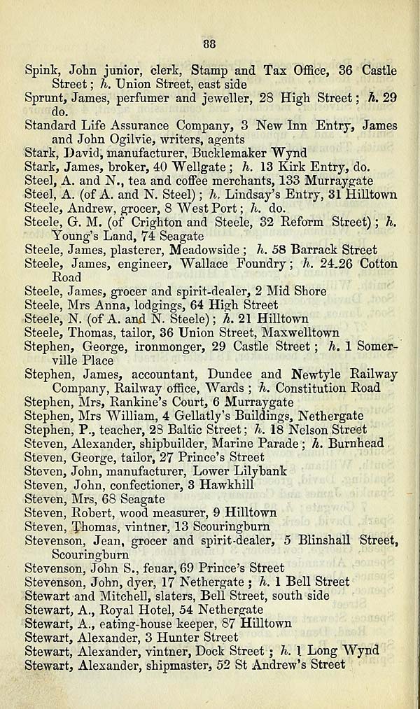(100) Towns > Dundee > 1845 Dundee Post Office directory for 1845