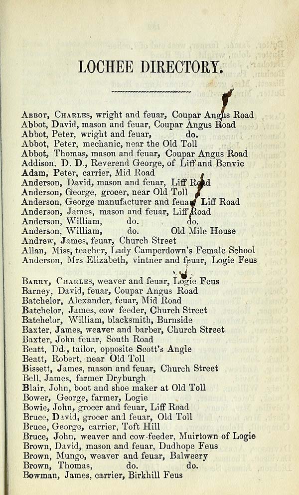 (193) Towns > Dundee > 1845 Dundee Post Office directory for 1845