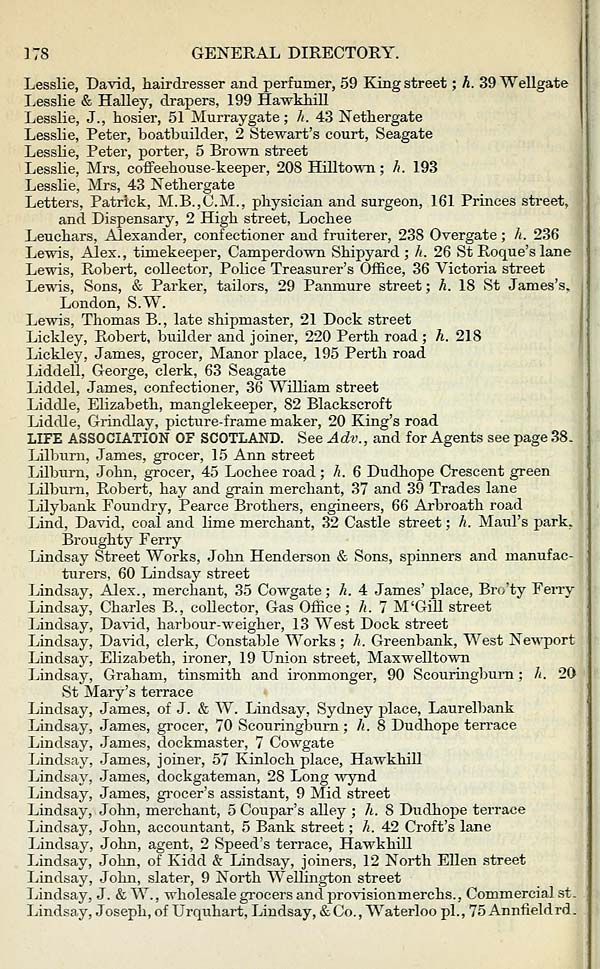 (192) - Towns > Dundee > 1809-1912 - Dundee directory > 1874-1875 ...