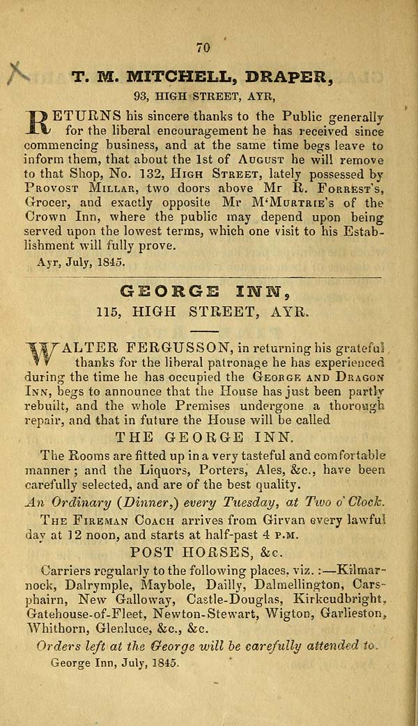 (80) - Towns > Ayr > 1845-1846 - Directory for Ayr Newton Wallacetown ...