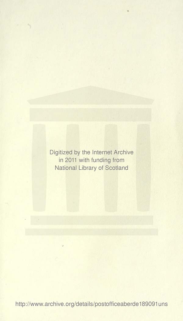 (3) Towns > Aberdeen > 18581912 Post Office Aberdeen directory