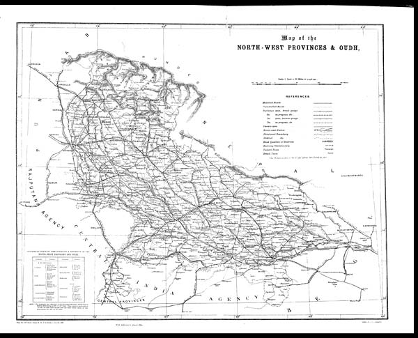(6) Foldout open - Map of the North-West Provinces & Oudh [1899]