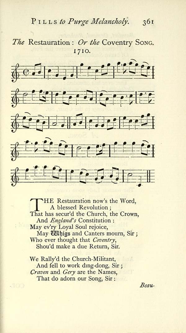 (375) Page 361 - Restauration: Or the Coventry song