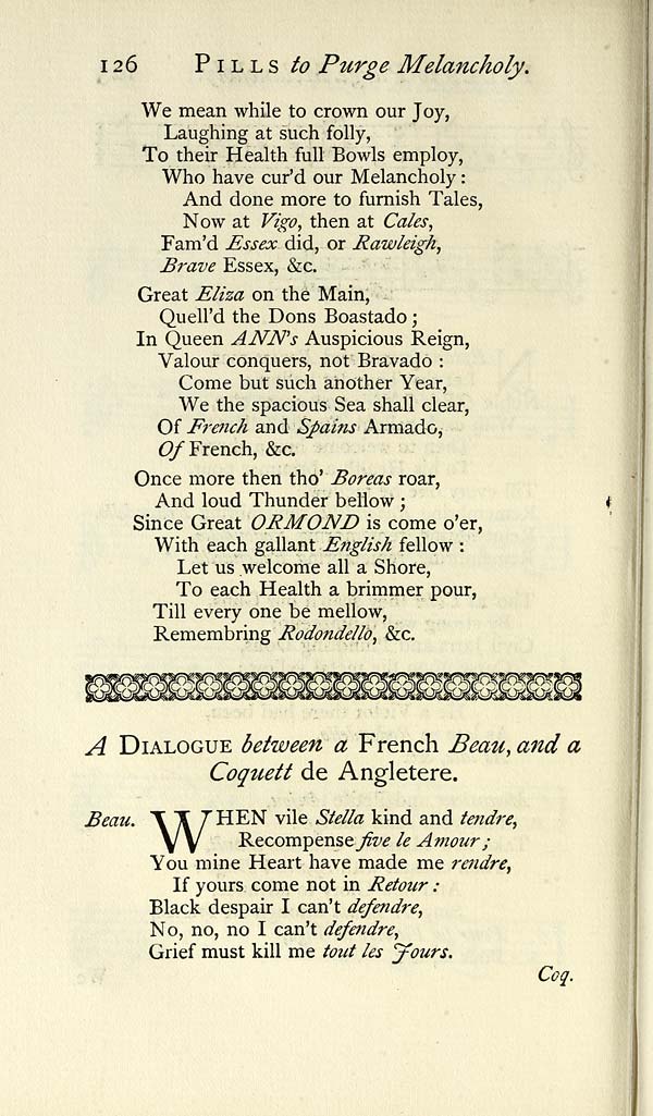 (142) Page 126 - Dialogue between a French beau, and a coquett de Angleterre