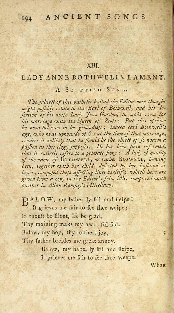 (210) Page 194 - Lady Anne Bothwell's lament