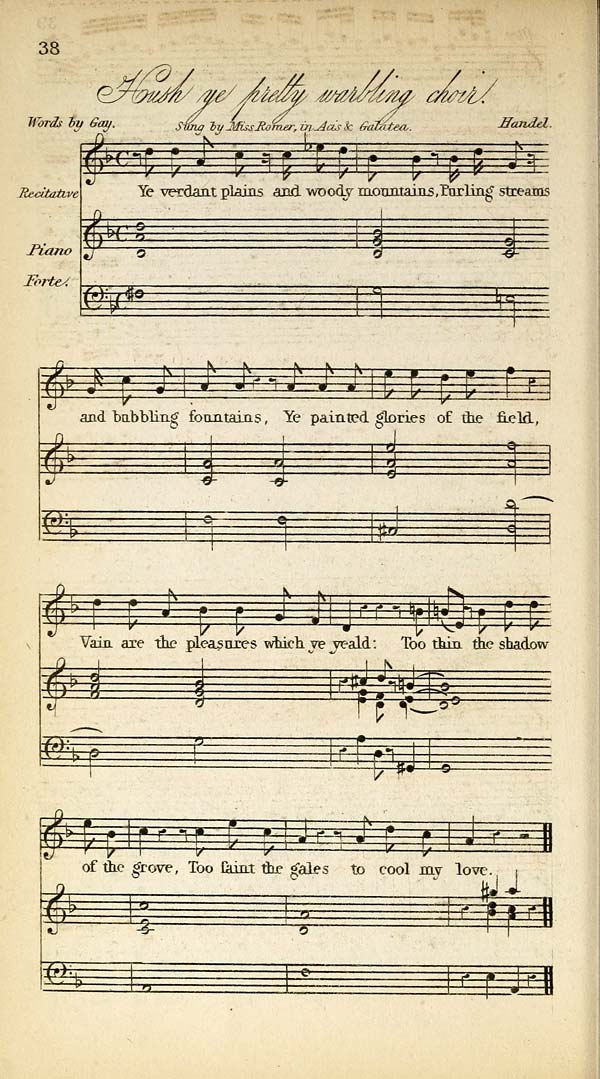 (46) Page 38 - Hush ye pretty warbling choir