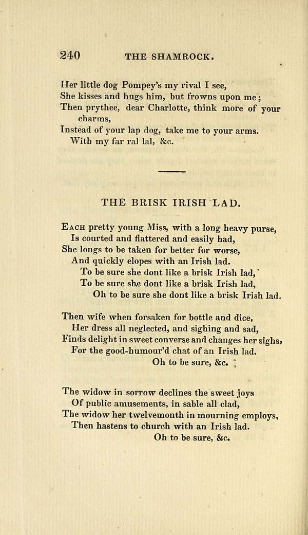 (274) Page 240 - Brisk Irish Lad - Glen Collection Of Printed Music 