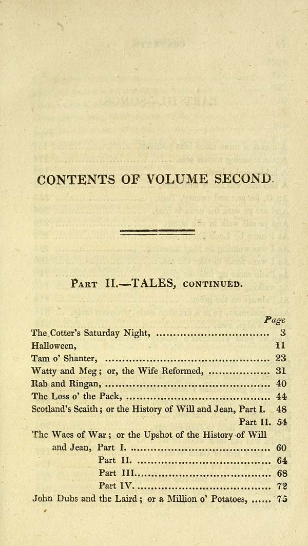 (9) [Page iii] - Contents of Volume Second