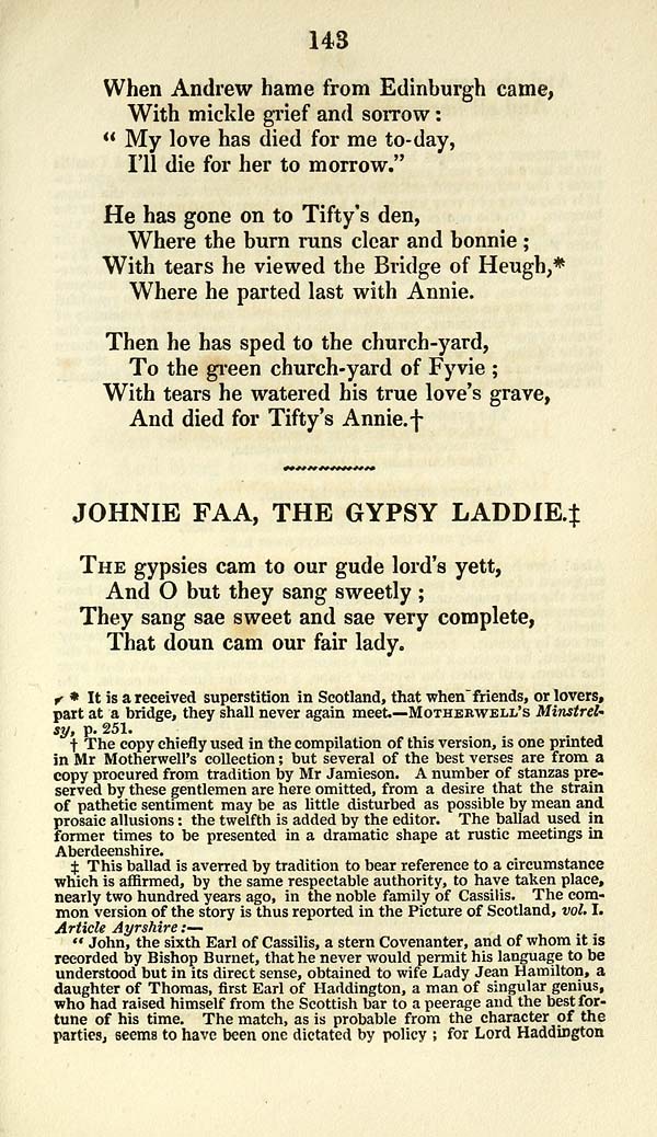 (167) Page 143 - Johnie Faa, the gypsy laddie